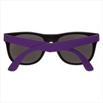 Black with Purple Temples Back